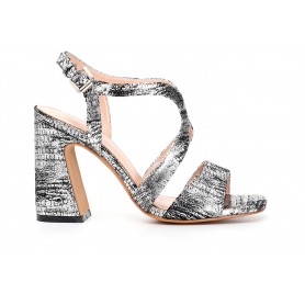 Cafe Noir SANDALO FASCIA E INCROCIO IN LAMINATO ANIMALIER - GLA925