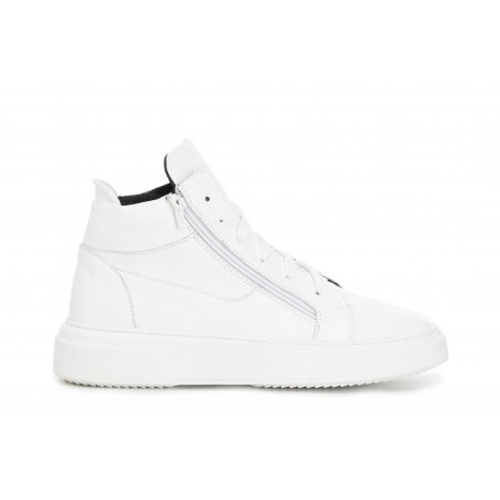Cafe Noir SNEAKERS ALTA IN PELLE CON CERNIERA - C1XN1004