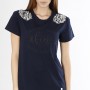 Cafe Noir T SHIRT CON SPALLE RICAMATE - C7JT0075