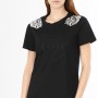 Cafe Noir T SHIRT CON SPALLE RICAMATE - C7JT0075