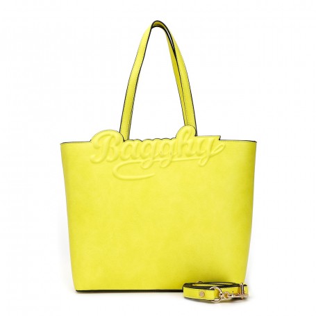 BAGGHY SHOPPING CON LOGO IN RILIEVO