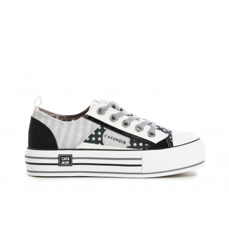 Cafe Noir SNEAKERS PATCHWORK IN TESSUTO CON POIS - C1DM9506