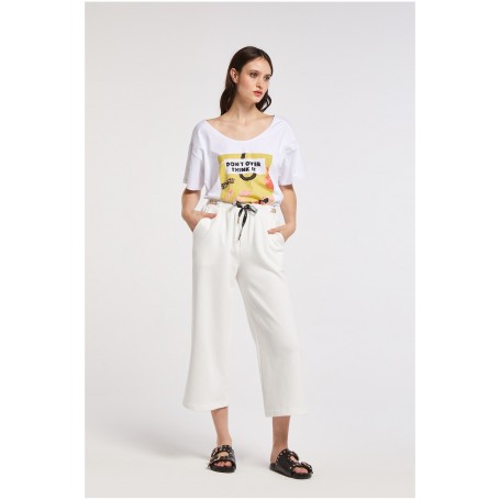 Cafe Noir PANTALONE COULOTTE IN FELPA - C7JF0057
