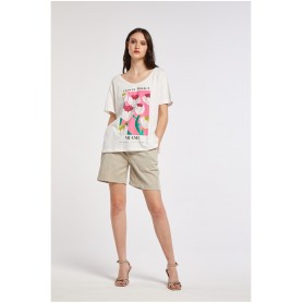 Cafe Noir TSHIRT STAMPA FLOWER MARKET MIAMI - C7JT0103