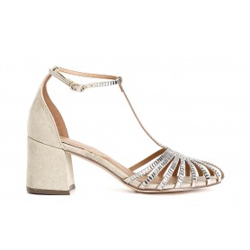 Cafe Noir SANDALO GABBIA A T IN MICROFIBRA E STRASS - C1LM9001