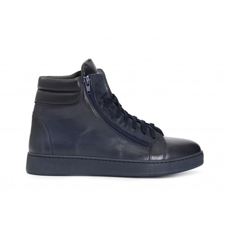 Cafe Noir SNEAKERS ALTA IN PELLE CON CERNIERA - C1XN1001