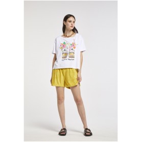 Cafe Noir TSHIRT STAMPA SCARPE - C7JT0106