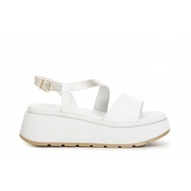 Cafe Noir SANDALO IN PELLE SU ZEPPA LISTINO ASIMMETRICO - C1HP1040