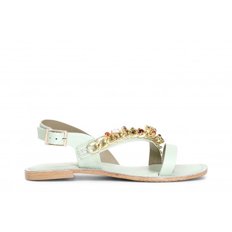 Cafe Noir SANDALO ASIMMETRICO IN PELLE CON CATENA - C1XB2003