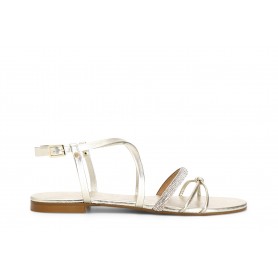 Cafe Noir SANDALO METALLIZZATO CON INCROCIO E STRASS - C1XT9002