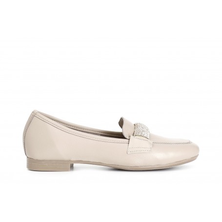 Cafe Noir MOCASSINO IN PELLE CON PASSANTE IN MICROSTRASS - C1EG4001