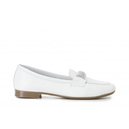 Cafe Noir MOCASSINO IN PELLE CON PASSANTE IN MICROSTRASS - C1EG4001