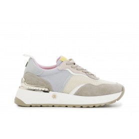 Cafe Noir SNEAKERS ALLACCIATA IN PELLE SCAMOSCIATAE TESSUTO MESH - C1DL9110