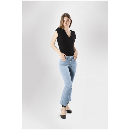 Cafe Noir DENIM CROPPED FLARE - C7JJ1013
