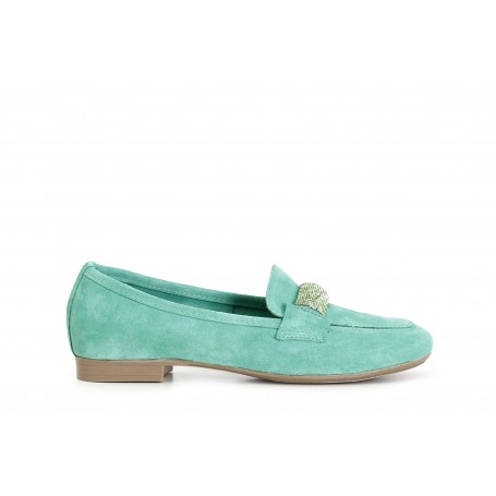 Cafe Noir MOCASSINO IN PELLE SCAMOSCIATA CON PASSANTE IN MICROSTRASS - C1EG5001