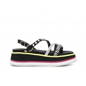 Cafe Noir SANDALO ASIMMETRICO MULTILISTINI CAVALLINO - C1HB9130