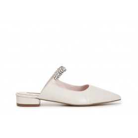 Cafe Noir BALLERINA IN PELLE APERTO DIETRO CON GIOIELLO - C1XG1912