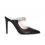 Cafe Noir SCARPE IN PELLE APERTO DIETRO CON GIOIELLO - C1XG1913