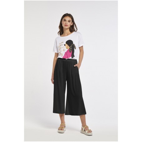 Cafe Noir PANTALONE CULOTTE CON ELASTICO - C7JP0107