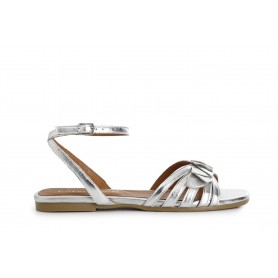 Cafe Noir SANDALO IN PELLE METALLIZZATA CON LACCIO ALLA CAVIGLIA - C1GG2001