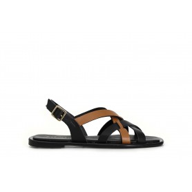 Cafe Noir SANDALO DOPPIO INCROCIO IN PELLE - C1GF1004