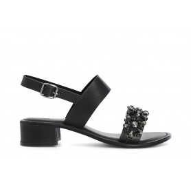 Cafe Noir SANDALO 2 FASCE IN PELLE CON STRASS - C1XB2010