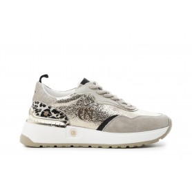 Cafe Noir SNEAKERS ALLACCIATA IN PELLE SCAMOSCIATAE METAL CRACK - C1DL9130