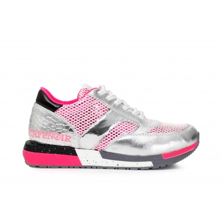 Cafe Noir SNEAKER IN SIMILPELLE LAMINATA E RETE GLITTER - GDL945