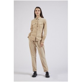 Cafe Noir CAMICIA AVVITATA  IN VELLUTO TINTO CAPO - C7JC0104