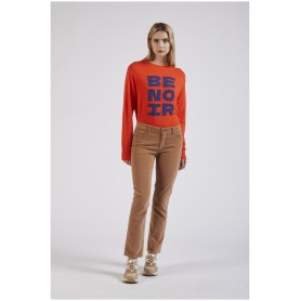 Cafe Noir PANTALONE SLIM IN VELLUTO TINTO CAPO - C7JP0138