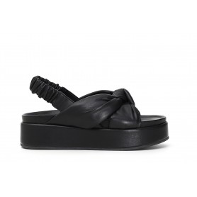 Cafe Noir SANDALI IN PELLE CON NODO ED ELASTICO - C1XE1916