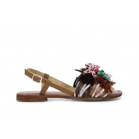 Cafe Noir GN9110 SANDALO DOPPIO FIOCCO IN RAFFIA - C1GN9110