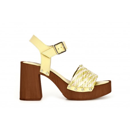 Cafe Noir SANDALO IN RAFFIA E PELLE - C1FC9001