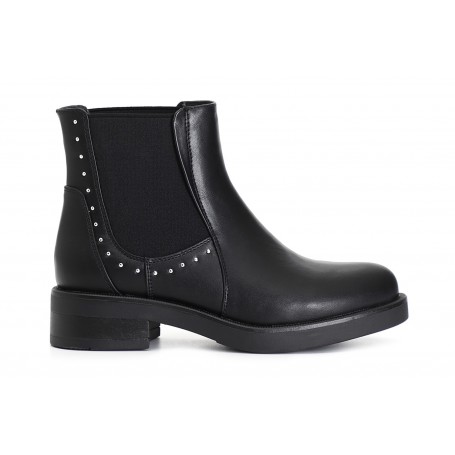 Cafe Noir TRONCHETTO CON ELASTICO IN SIMILPELLE SPAZZOLATA E BORCHIE - C1EA9106