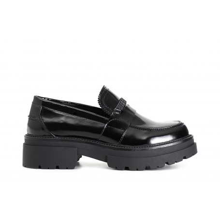 Cafe Noir MOCASSINO IN SIMILPELLE SPAZZOLATA CON RIPORTO STRASS - C1EC9460