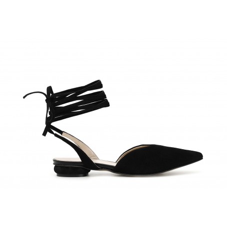 Cafe Noir BALLERINA IN CAMOSCIO CON LACCI ALLA CAVIGLIA - C1ED5250