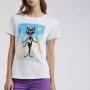 Cafe Noir TSHIRT MANICA CORTA STAMPA CAT NOIR SCIATORE - C7JT0141