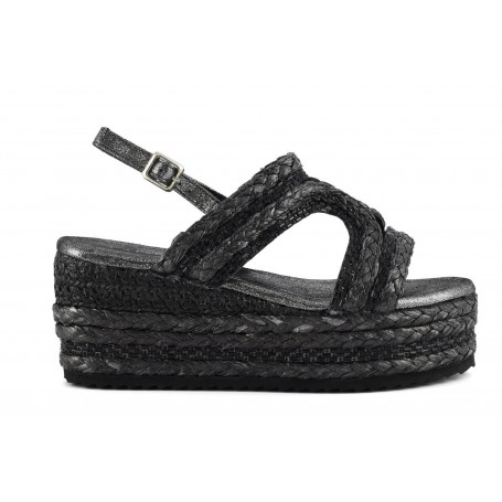 Cafe Noir SANDALO "GABBIA" CON RAFFIA E STRASS - GHH938