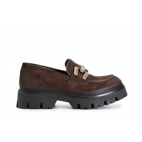 Cafe Noir MOCASSINO IN PELLE SCAMOSCIATA CON MORSETTO - C1FM6011