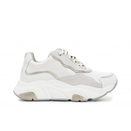 Cafe Noir SNEAKERS IN PELLE E RASO CON ACCESSORIO - C1DA1180