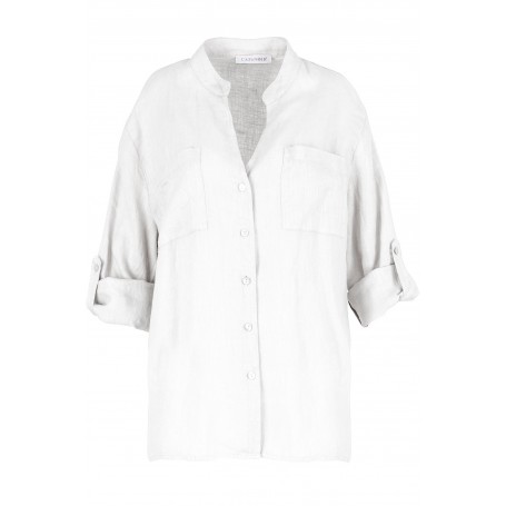 Cafe Noir CAMICIA IN LINO CON TASCHE A TOPPA - C7JC0046