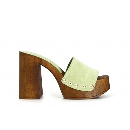 Cafe Noir ZOCCOLO CON FASCIA IN PELLE SCAMOSCIATA - C1FA6010