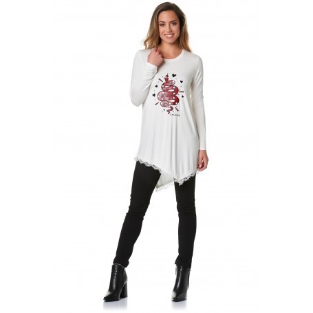 Cafe Noir T SHIRT STAMPA SERPENTE - HJT825