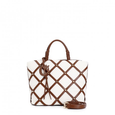 Cafe Noir TOTE IN TESSUTO CON INTRECCIO E BORCHIETTE - C3WD0611