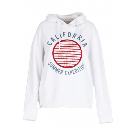 Cafe Noir FELPA CON CAPPUCCIO CON STAMPA FRONTALE - C7JF0017