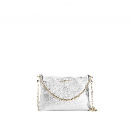 Cafe Noir POCHETTE IN PELLE LAMINATA CON TRACOLLEIN CATENA - C3XH0002