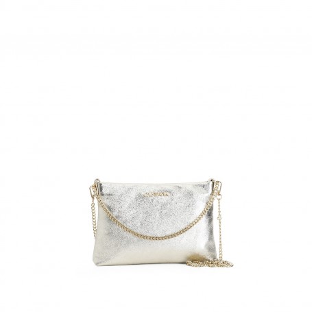 Cafe Noir POCHETTE IN PELLE LAMINATA CON TRACOLLEIN CATENA - C3XH0002