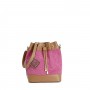 Cafe Noir SECCHIELLO IN RAFFIA CON COULISSE ,CON RIFINITURE IN PELLE E CIONDOLO - C3XH0003