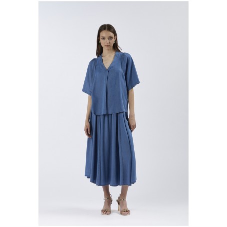 Cafe Noir BLUSA IN TENCEL - C7JC0117