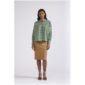 Cafe Noir CAMICIA IN POPELINE STAMPATO - C7JC0128